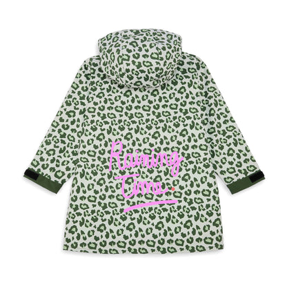 Green Leopard Rain Poncho