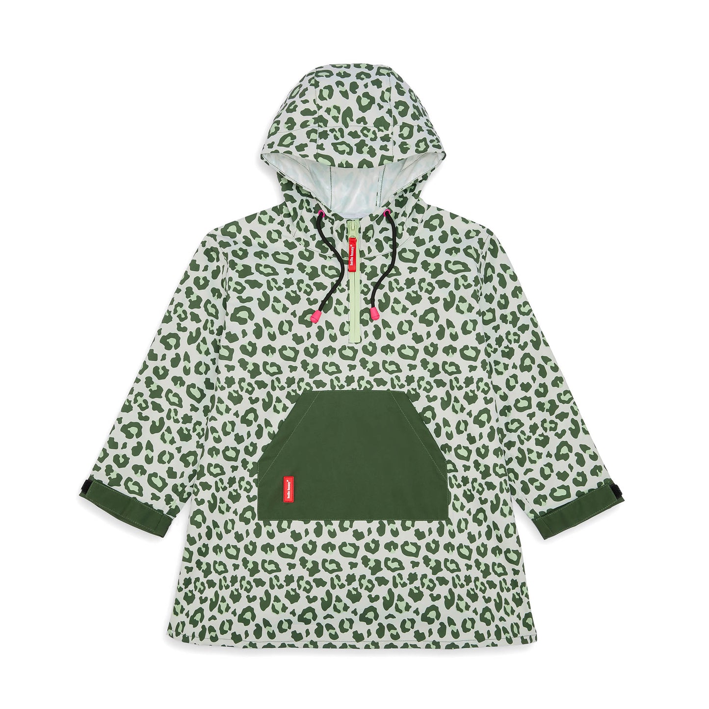 Green Leopard Rain Poncho