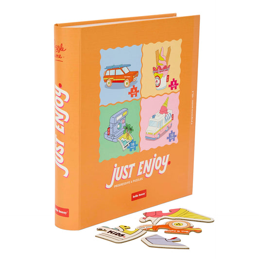 Puzzles évolutifs pour enfant Hello Hossy au format livre – dos illustré avec message de marque – vue avant