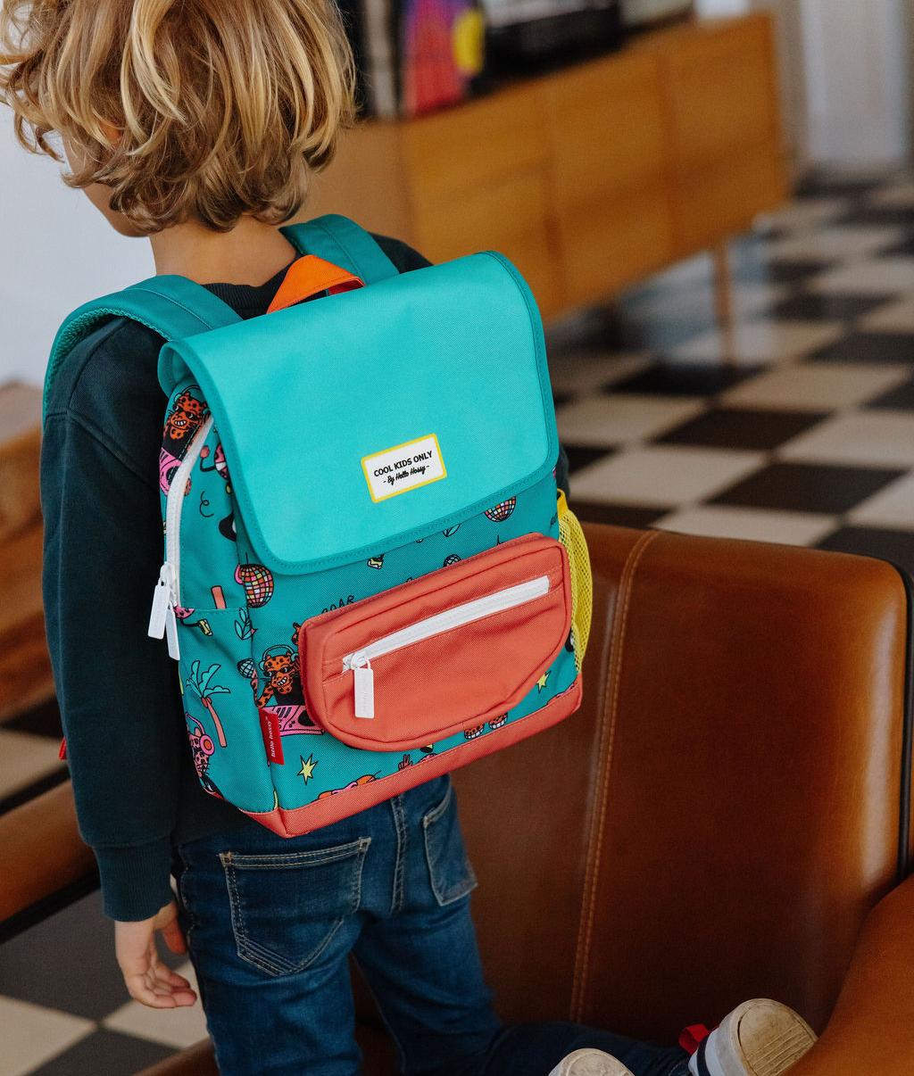 Children's green coral animals patterned backpack Hello Hossy