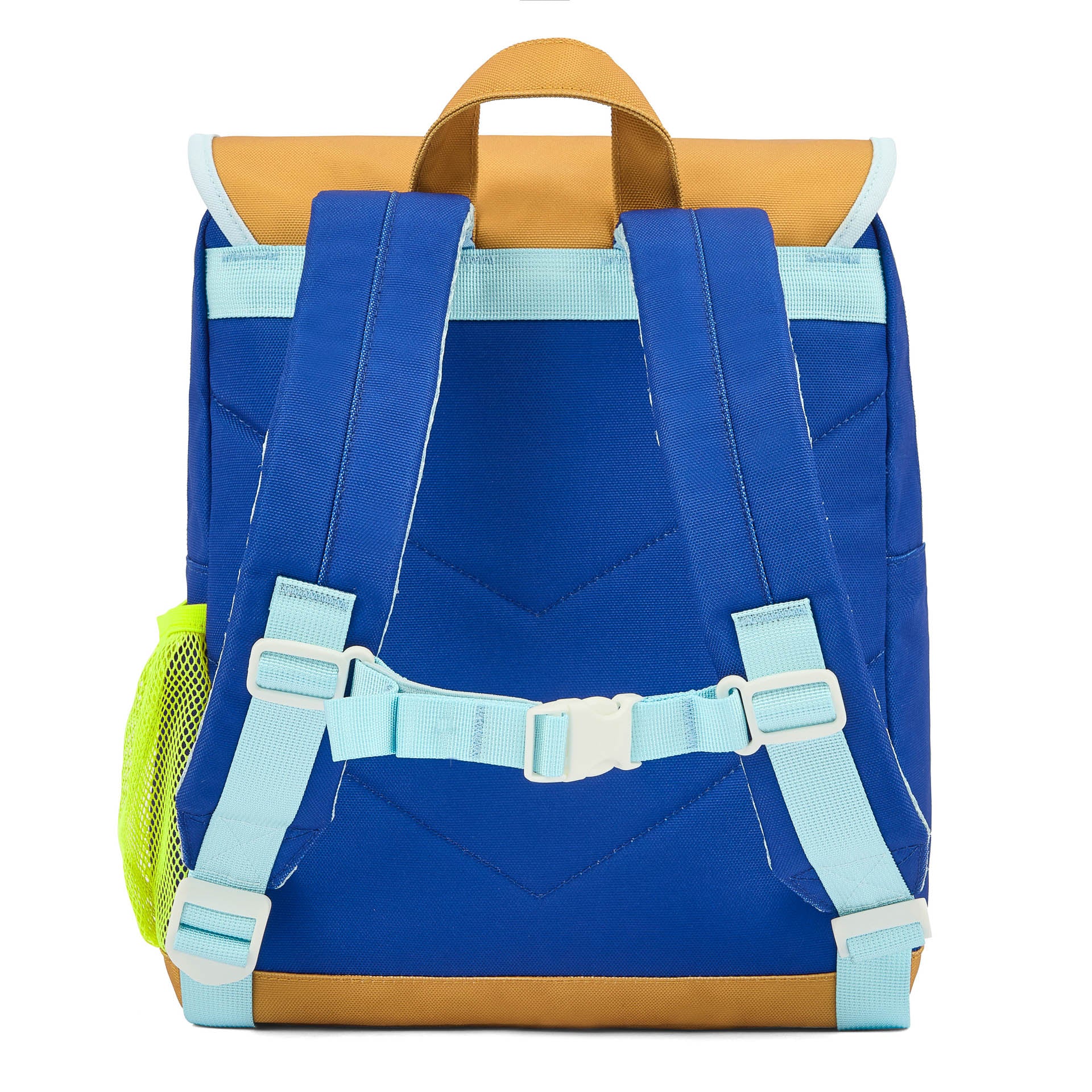 Children's light blue Backpack adjustable straps green Hello Hossy