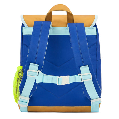 Children's light blue Backpack adjustable straps green Hello Hossy