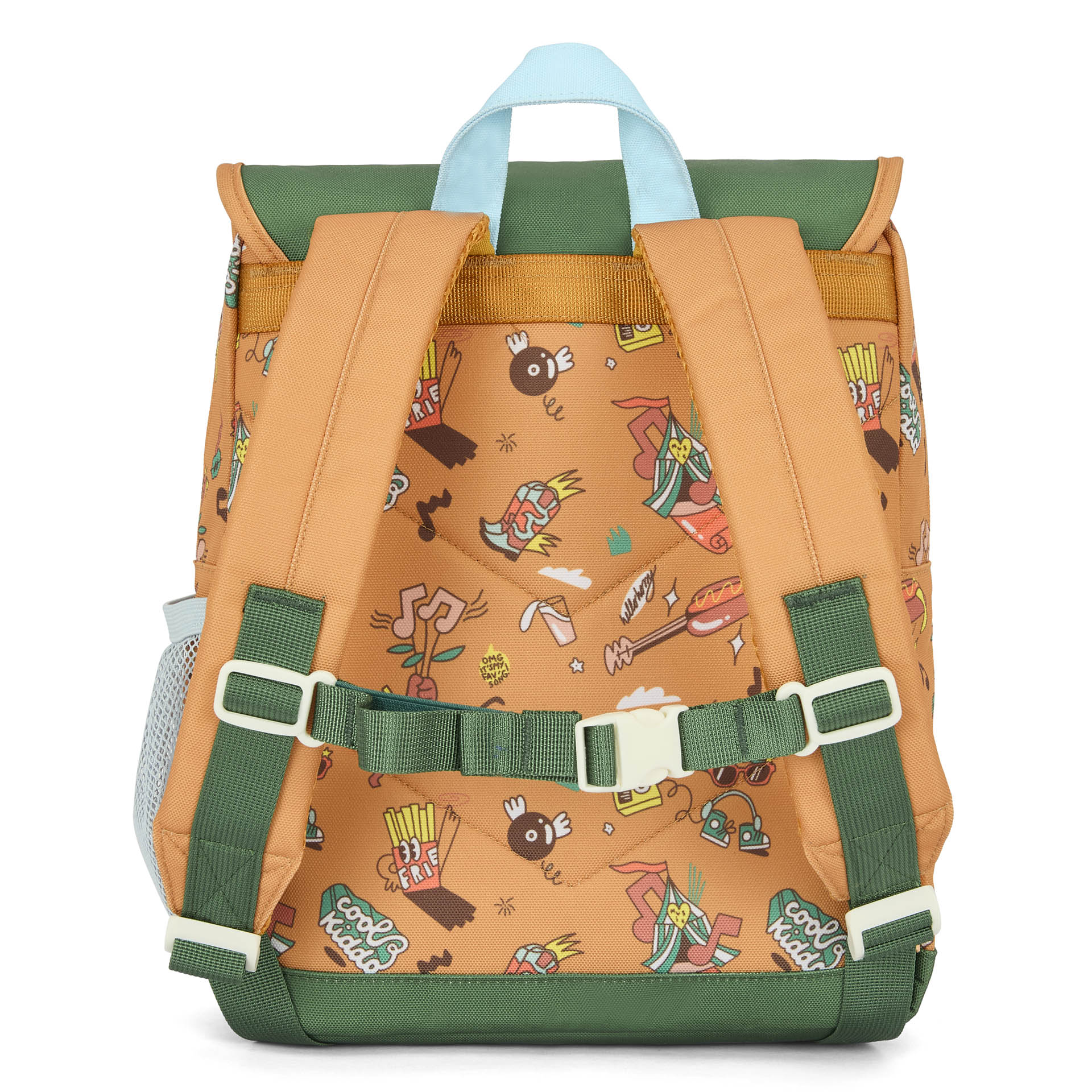 Children's brown patterned music backpack Hello Hossy