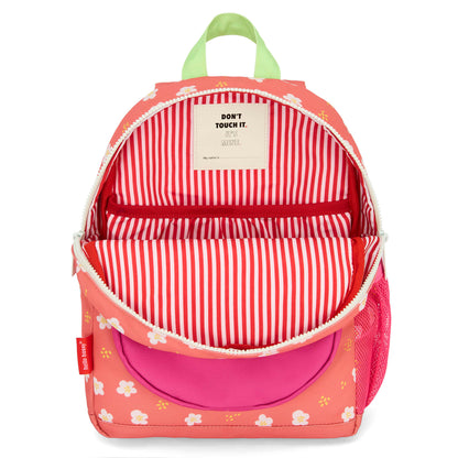 Sac à dos enfant corail motif fleurs intérieur rayé Hello Hossy