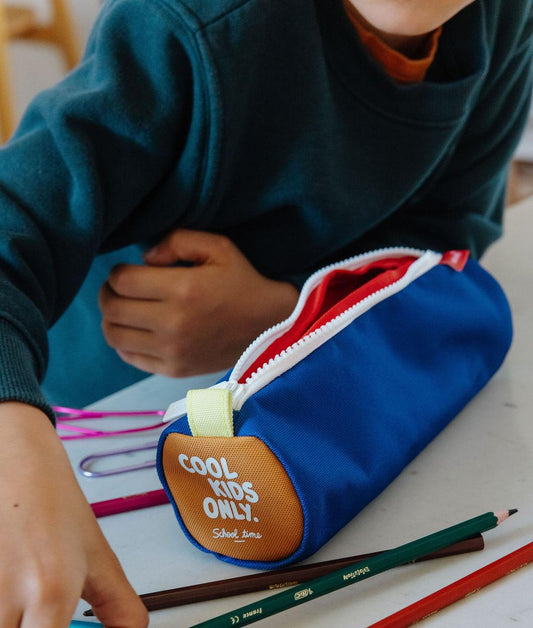 Children's blue pencil case with zip Cool Kids Only Hello Hossy