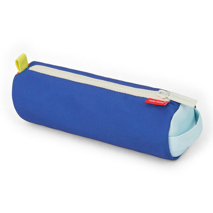 Trousse scolaire enfant bleu clair et bleu foncé poignée jaune Hello Hossy