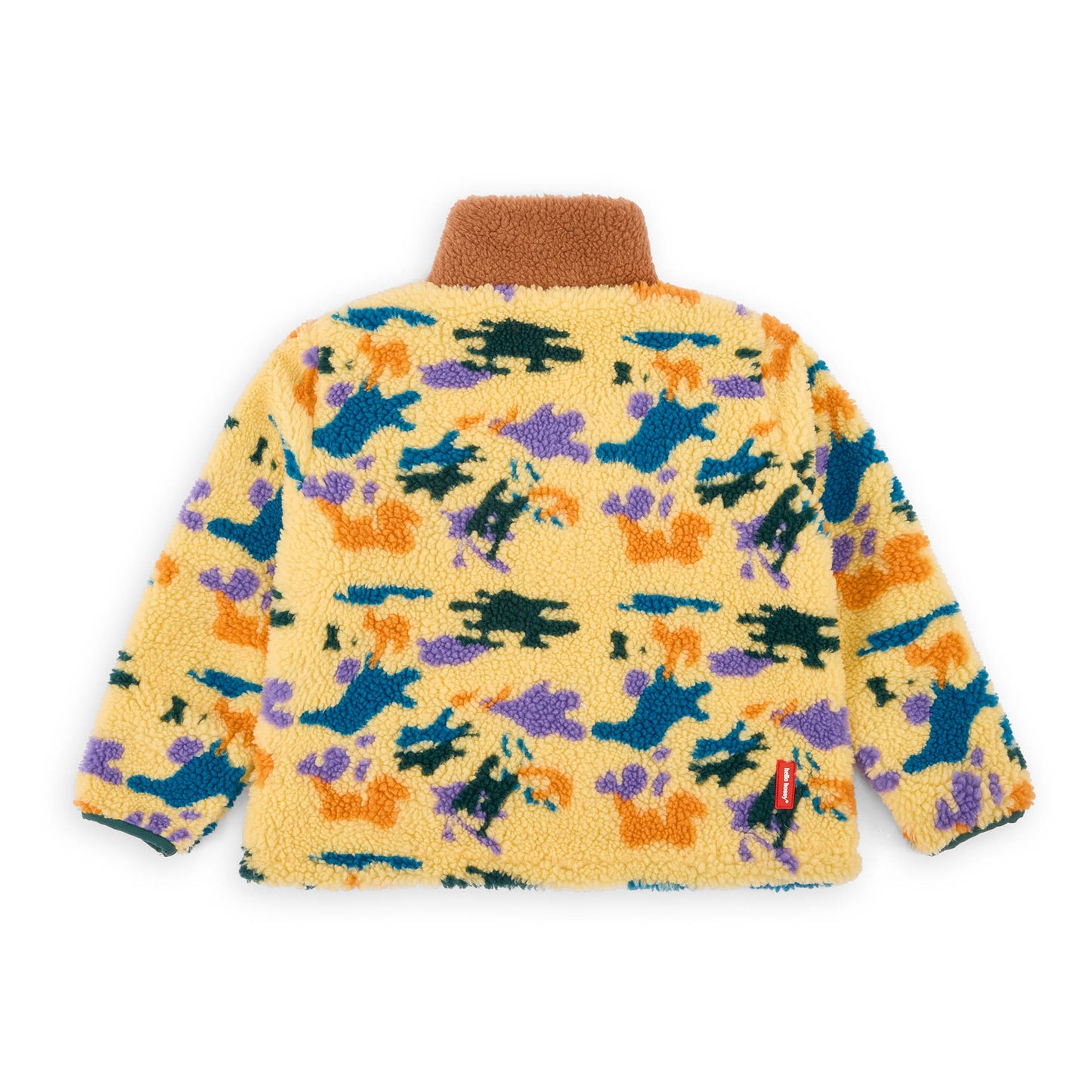 Children's fleece jacket yellow camouflage pattern purple Orange Hello Hossy