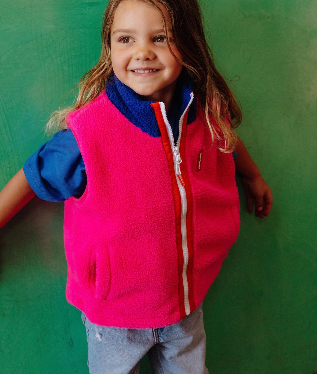 Fuchsia Sleeveless Fleece