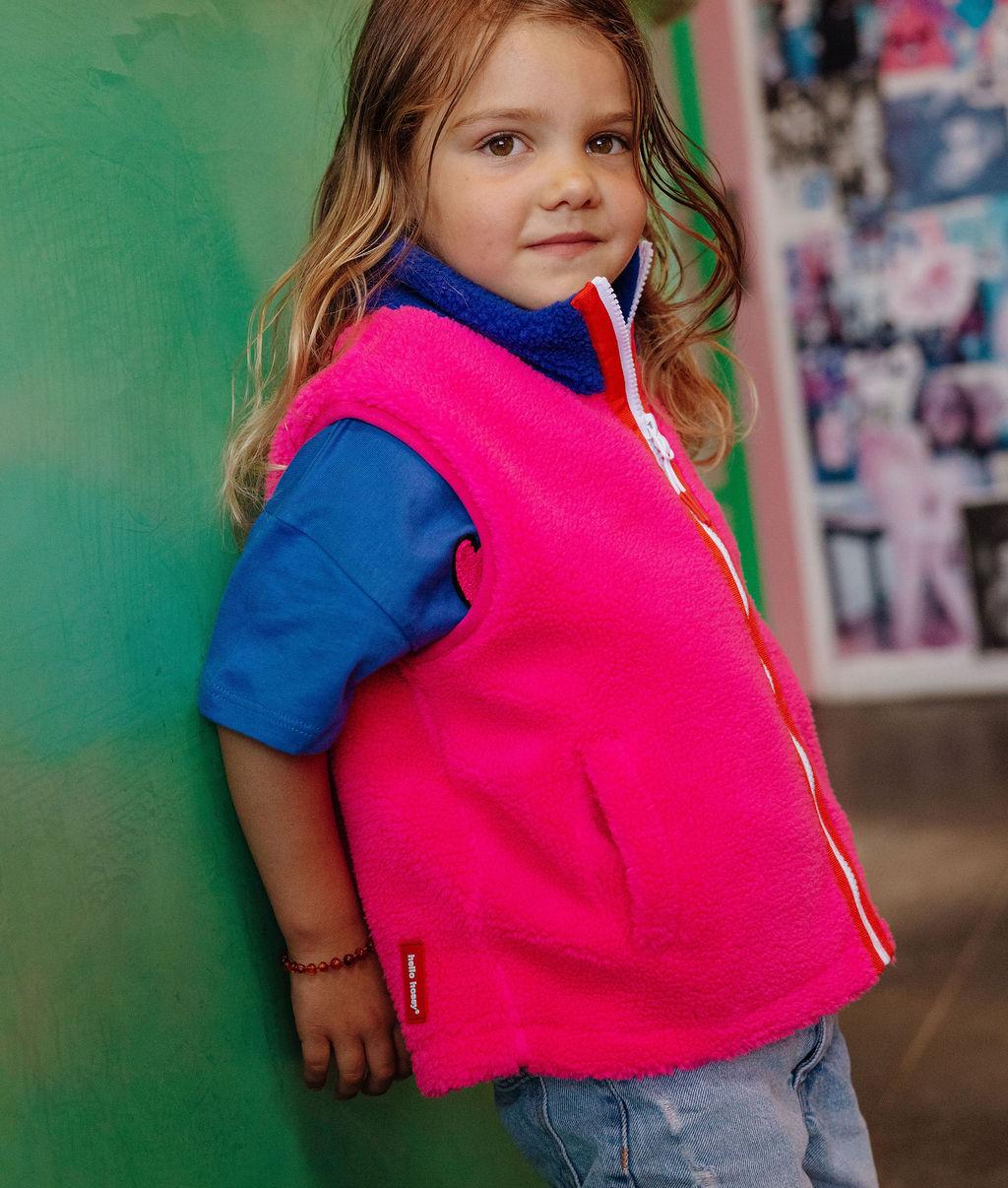 Fuchsia Sleeveless Fleece