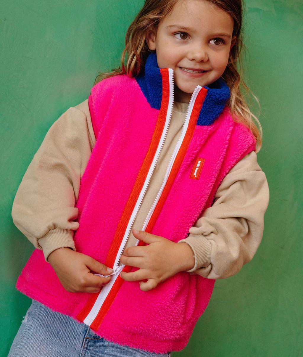 Fuchsia Sleeveless Fleece