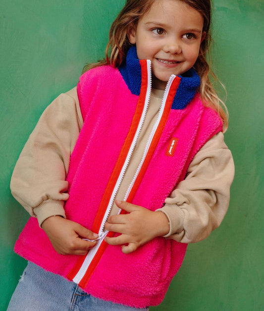 Fuchsia Sleeveless Fleece