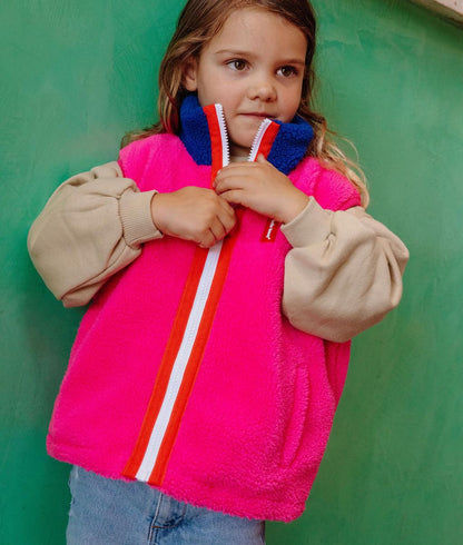 Fuchsia Sleeveless Fleece