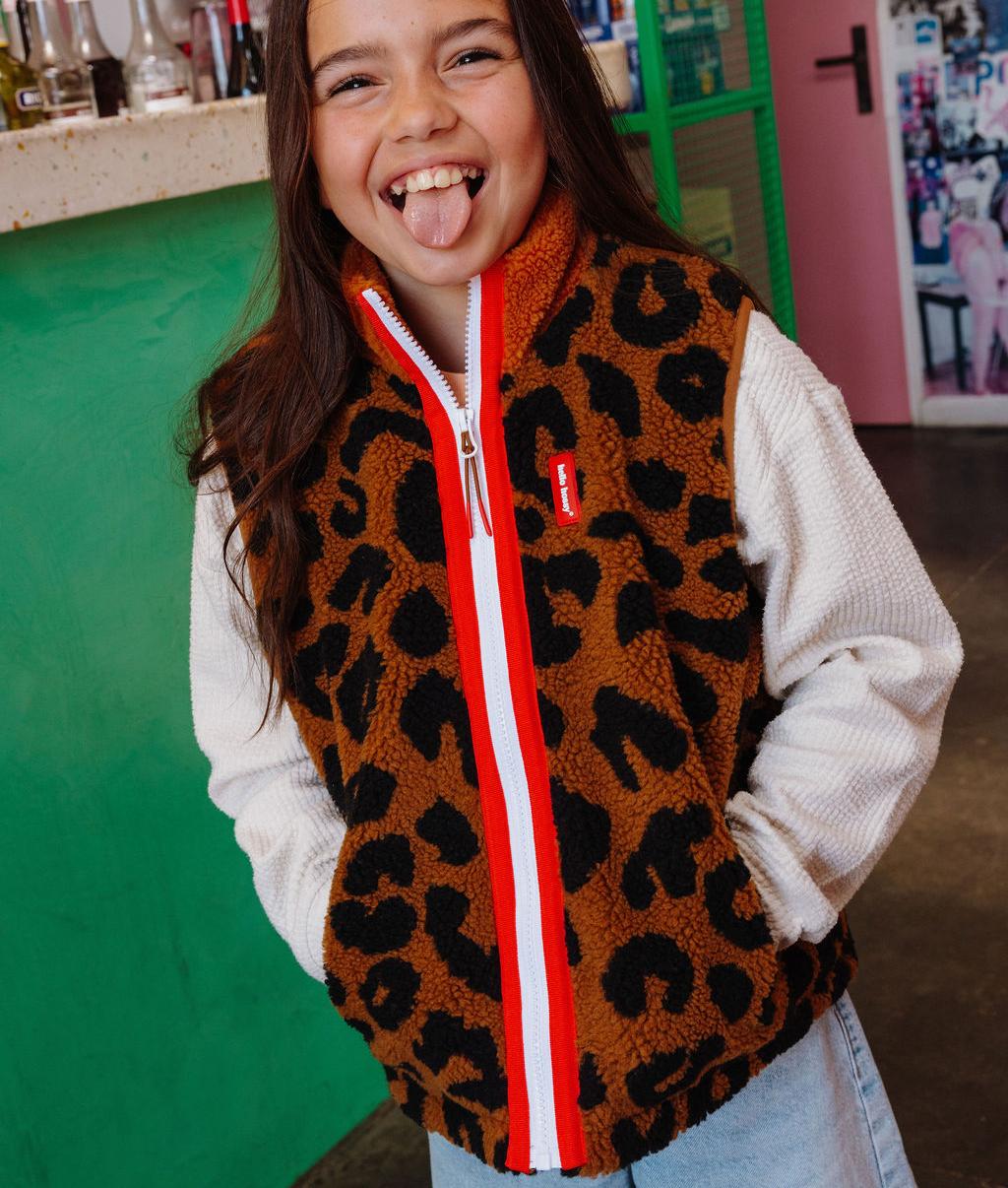 Leopard Sleeveless Fleece