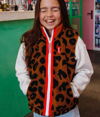 Leopard Sleeveless Fleece
