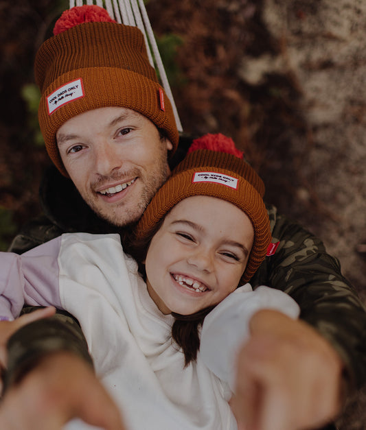 Color Block Brownie Beanie