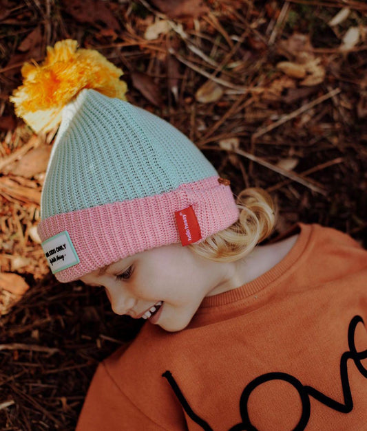 Color Block Pastel Beanie