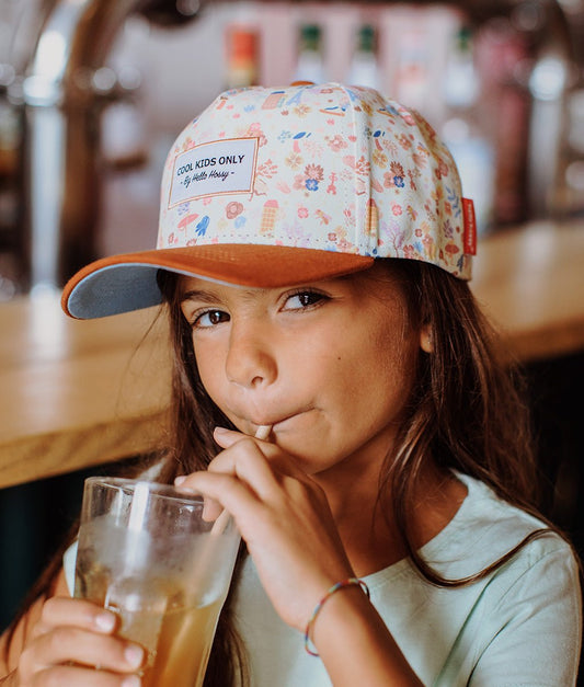 Casquette Enfants Dried Flowers, visière courbée, éco-responsable, certifiée Oeko-Tex, dès 9 mois, Cool Kids Only !