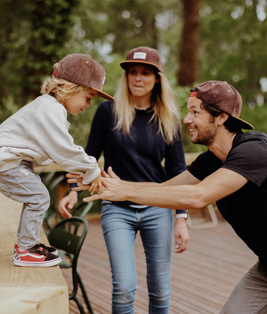 Casquette Parents-Enfants Sweet Brownie, visière plate, velours, matchy-matchy, dès 9 mois, Cool Kids Only !